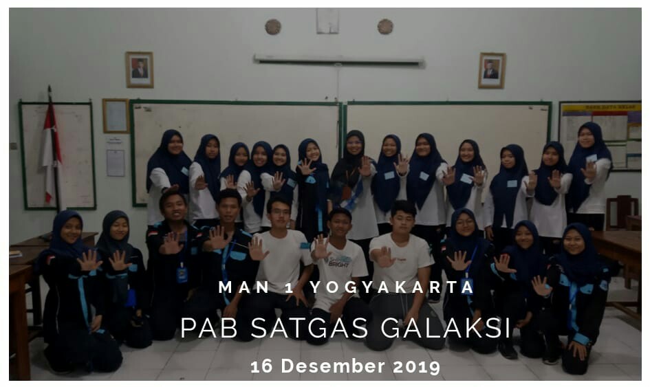 Sosialisasi Bahaya Narkoba Dalam Rangka Pendampingan Anggota Baru (PAB) Satgas Galaksi MAN 1 Yogyakarta