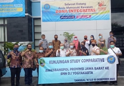 BNNP DIY Menerima Kunjungan Study Comparative P4GN Tim Terpadu P4GN Daerah Jawa Barat