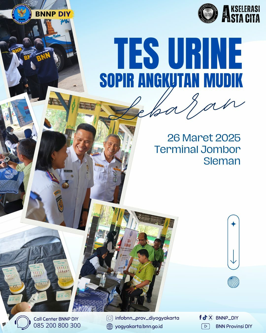 Sidak Tes Urine kepada Sopir Angkutan Mudik Lebaran 2025 di Terminal Jombor Sidak Tes Urine kepada Sopir Angkutan Mudik Lebaran 2025 di Terminal Jombor