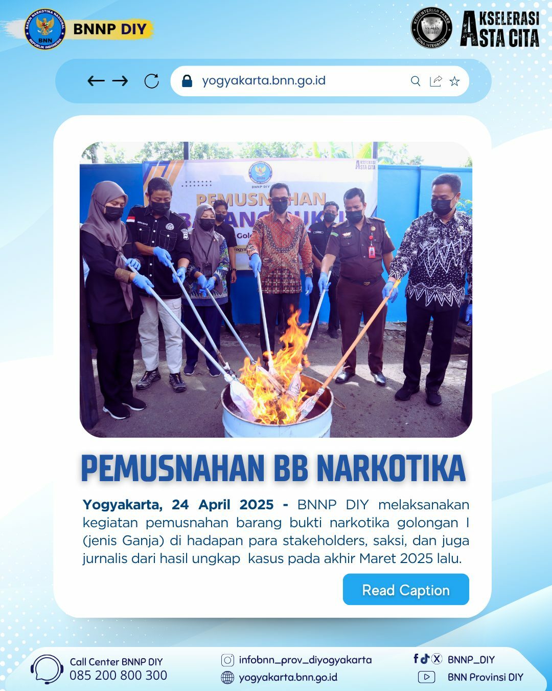 BNNP DIY Musnahkan Ganja 805 Gram, Terbongkar Modus Kirim Paket Saat Arus Mudik BNNP DIY Musnahkan Ganja 805 Gram, Terbongkar Modus Kirim Paket Saat Arus Mudik